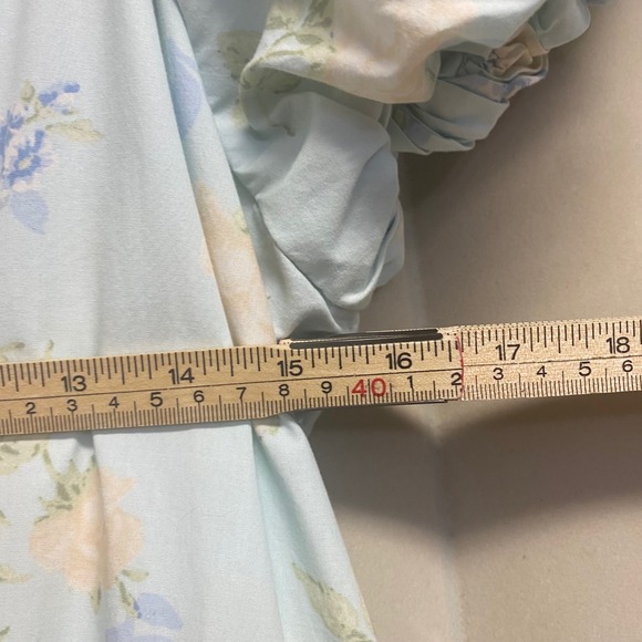 LoveShackFancy Target Women's Dress Size 14 Floral Maxi Puff Sleeve Cottagecore - Picture 12 of 14